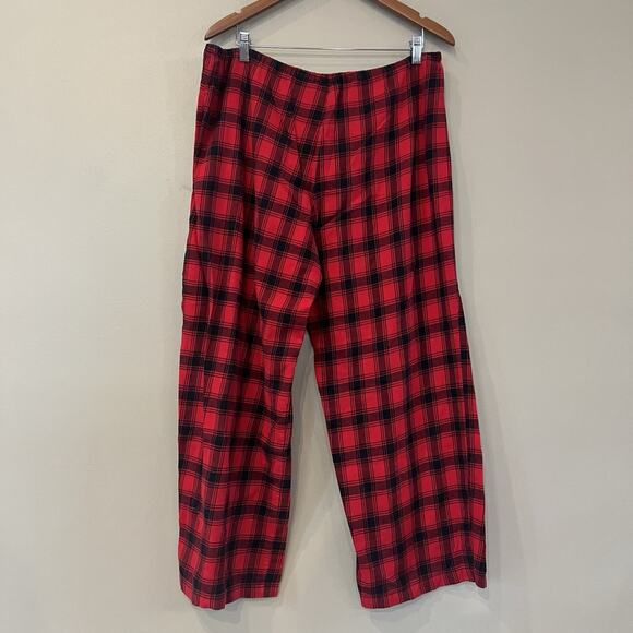 Lauren Ralph Lauren Pajama Set Womens Large Red Flannel Crest‎ Buffalo Plaid - Picture 8 of 15